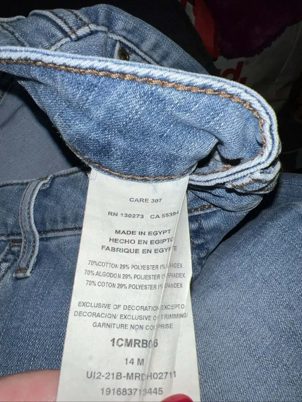 Lee Mid Rise Denim Bermuda Shorts Womens 14 Light Blue